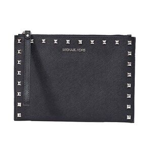 Michael Kors Black Studded Clutch
